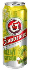 Gambrinus Řízný Citron, plech 0,5l