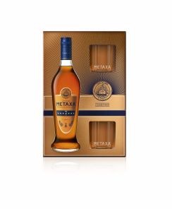Metaxa 7*, 0,7l + 2x sklenice