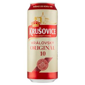 Krušovice Královský Originál 10°, plech 0,5l