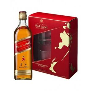 Johnie Walker Red Label, lahev 0,7l + 2x sklo